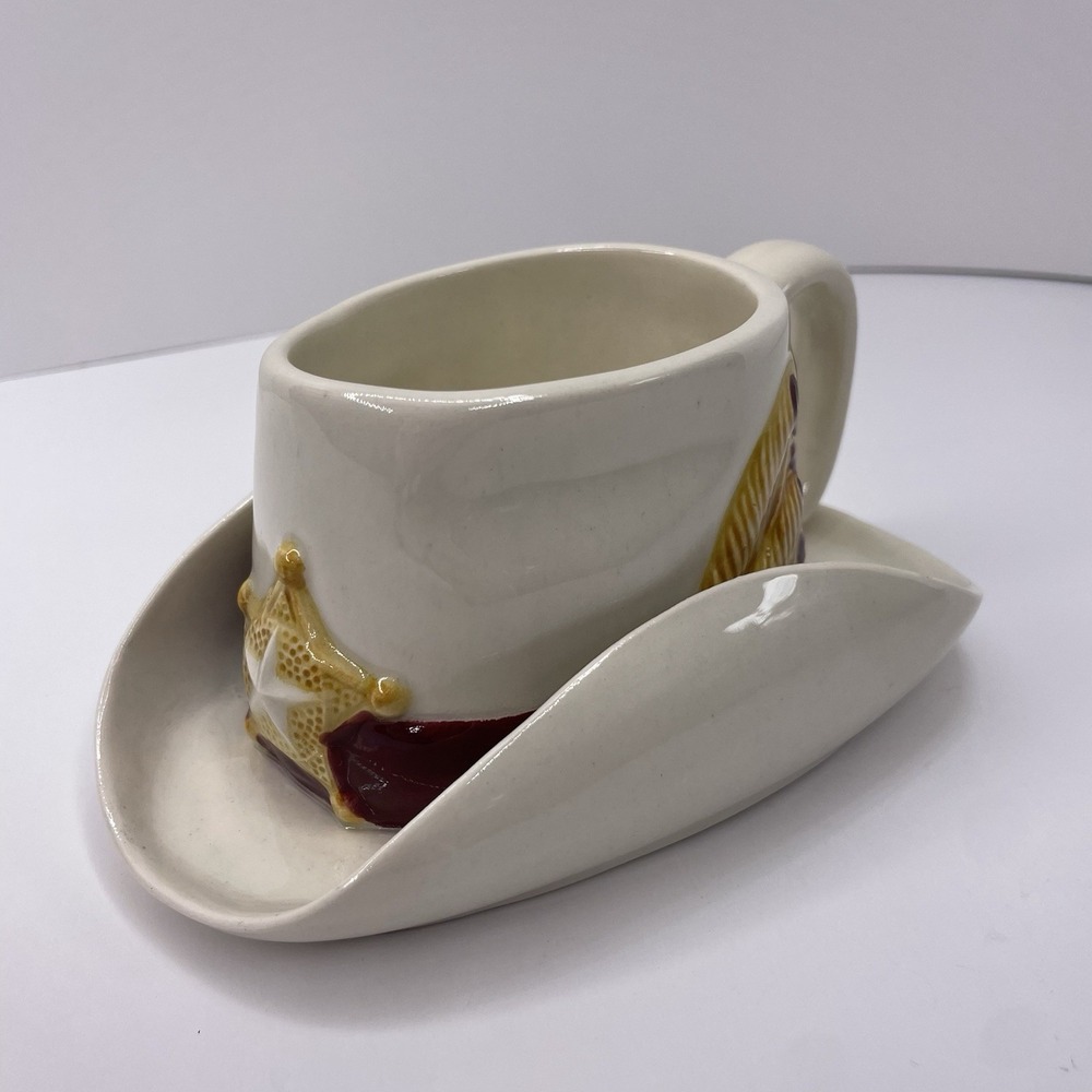 VTG Avon Mug Coffee Cup Sheriff Cowboy Western‎ Hat Planter